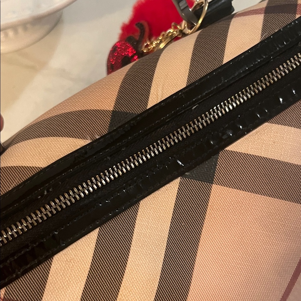 Burberry Beige and Black Plaid Satchel - Picture 10 of 13